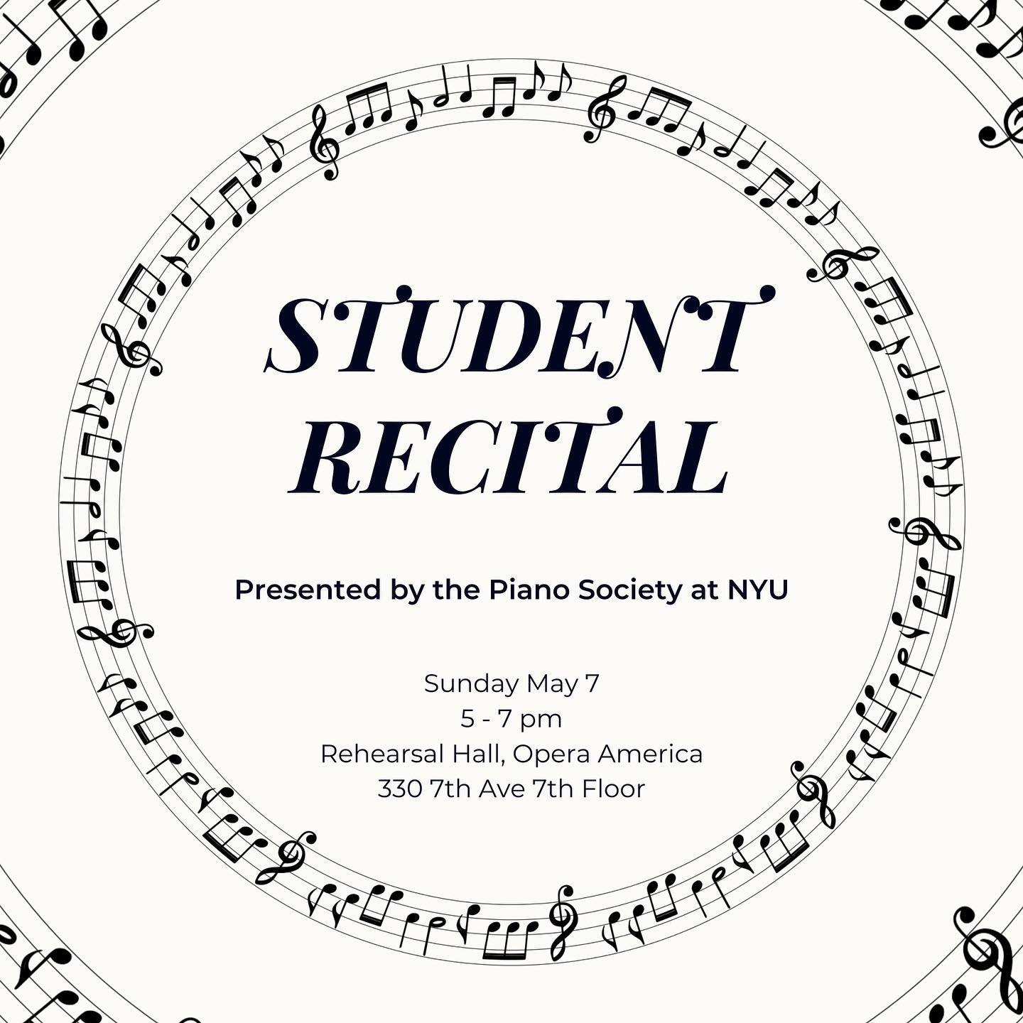 Student Recital event cover
